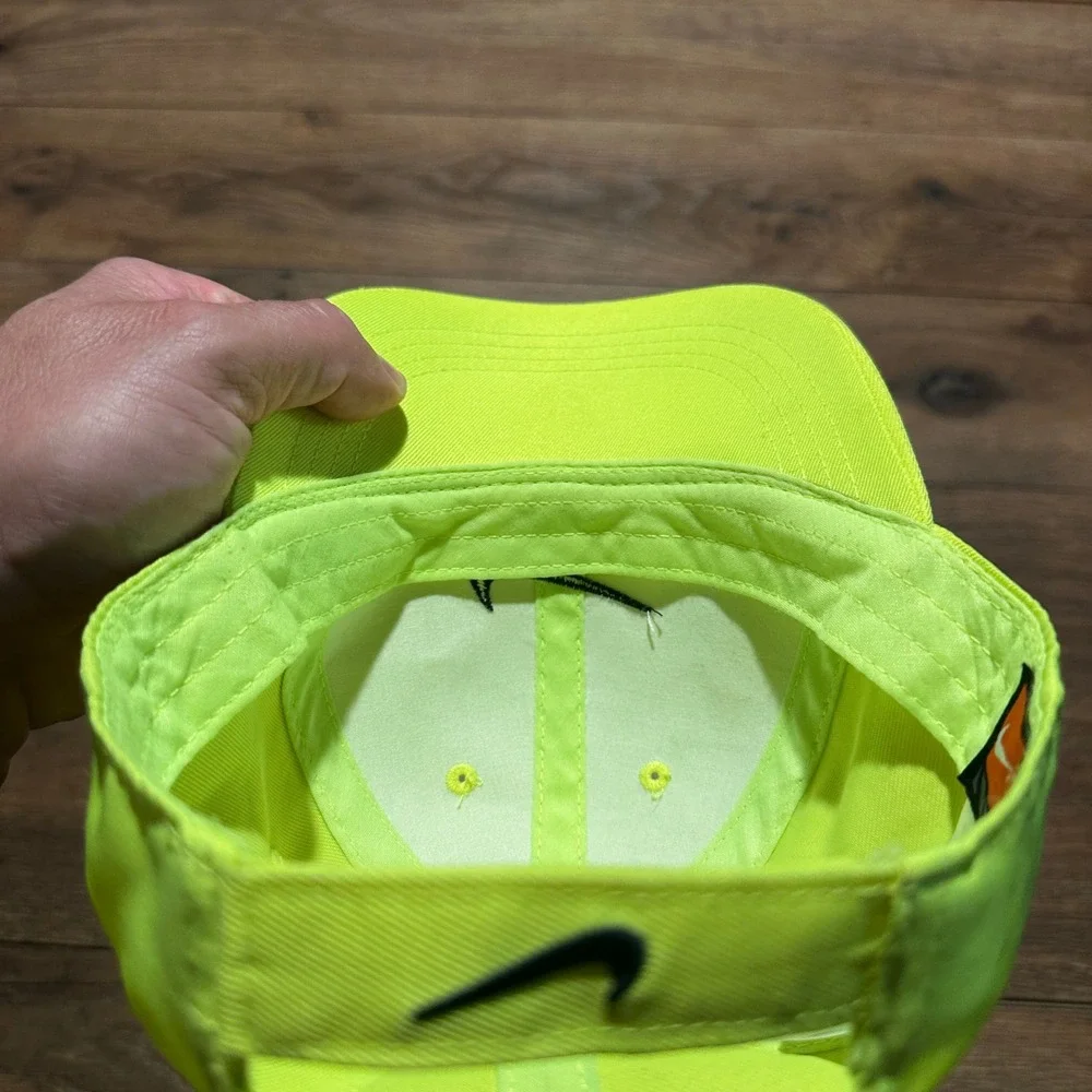 Nike Neon Yellow Swoosh Adjustable Hat Toddler Boys OS
